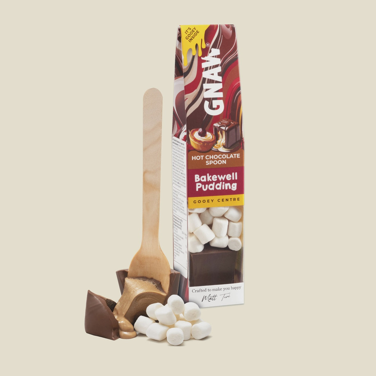 Hot Choc Stirrer: Milk Chocolate Bakewell Pudding - GNAW