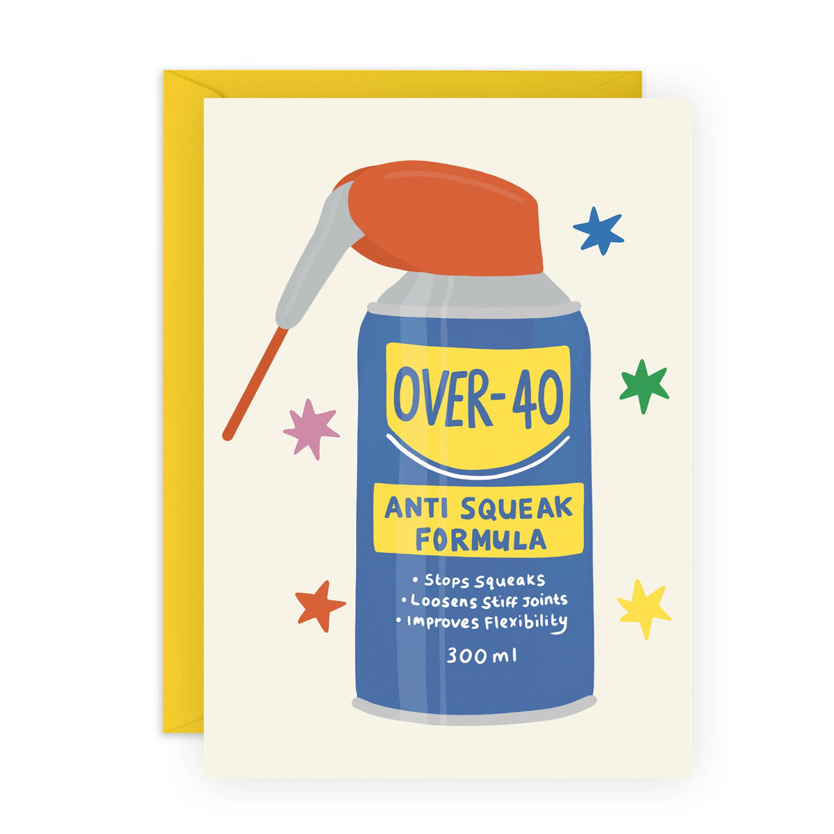 Birthday Card:  OVER 40 SPRAY Birthday - Central 23 Cards
