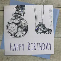 Birthday Card: Dream Play Win - Happy Birthday - White Cotton Cards
