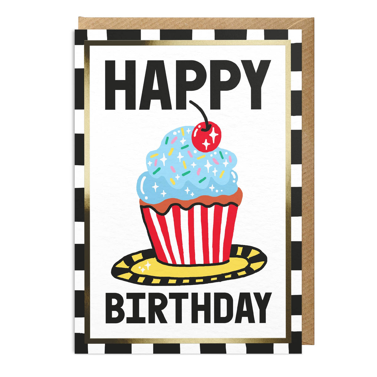 Birthday Card: Happy Birthday Cupcake - Sanders De Roeper