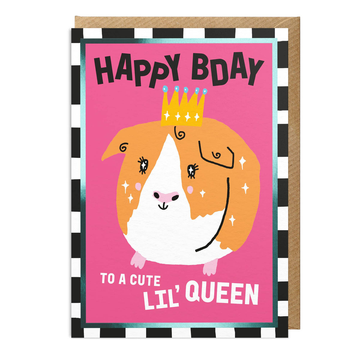 Birthday Card: Guinea Pig Queen - Sanders De Roeper