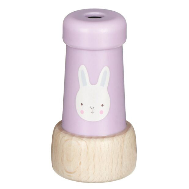 Baby Kaliedoscope: Wood Rabbit - pink - Bambino