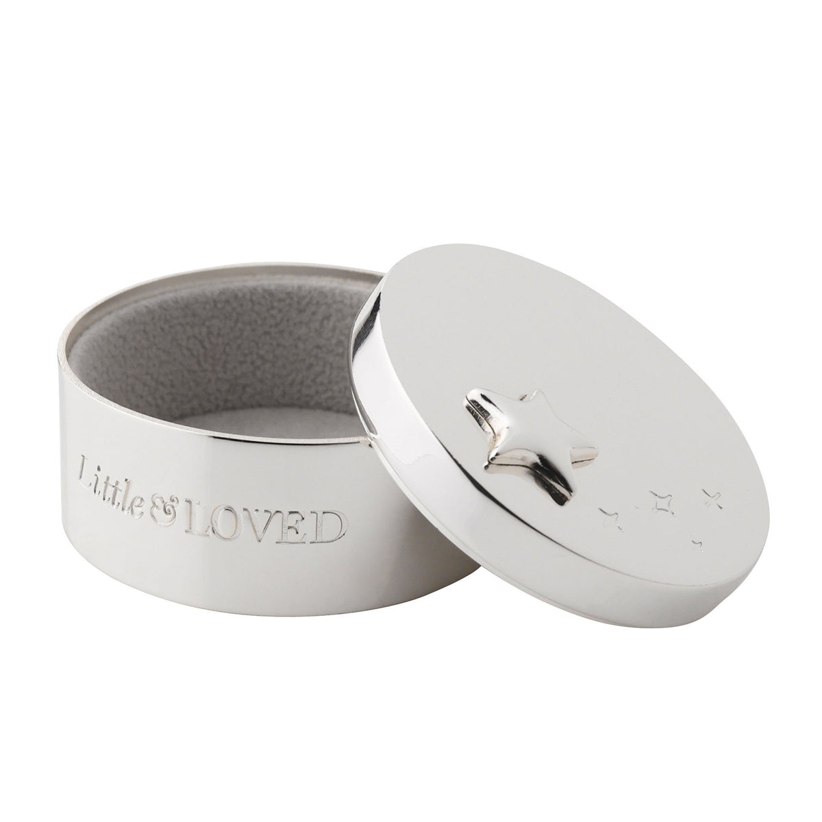 Keepsake  Box: Little & Loved Box - Silver Plated - Bambino