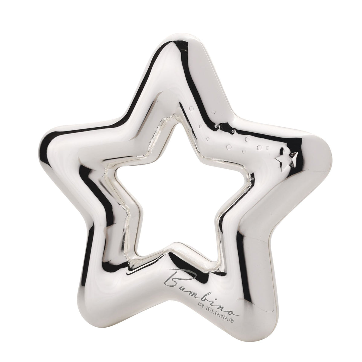 Baby Toy: Silver Plated Rattle - Silver  - Bambino