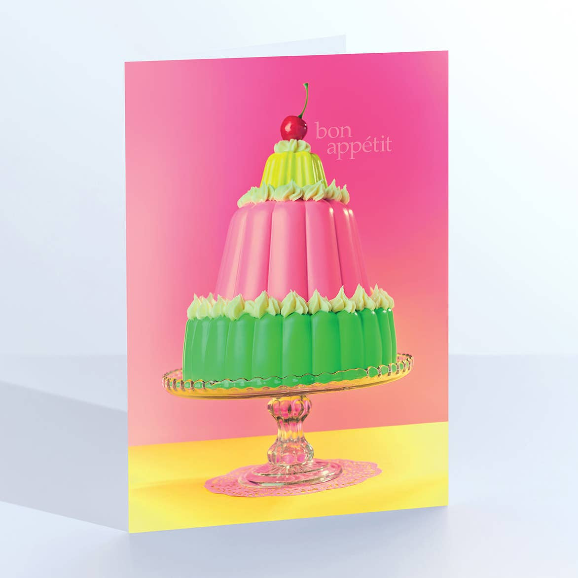 Birthday Card: Bon Appétit Brightly Tiered Cake  - Ornament Art