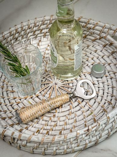 Bottle Opener: Rattan Handle - Natural - Retreat Home