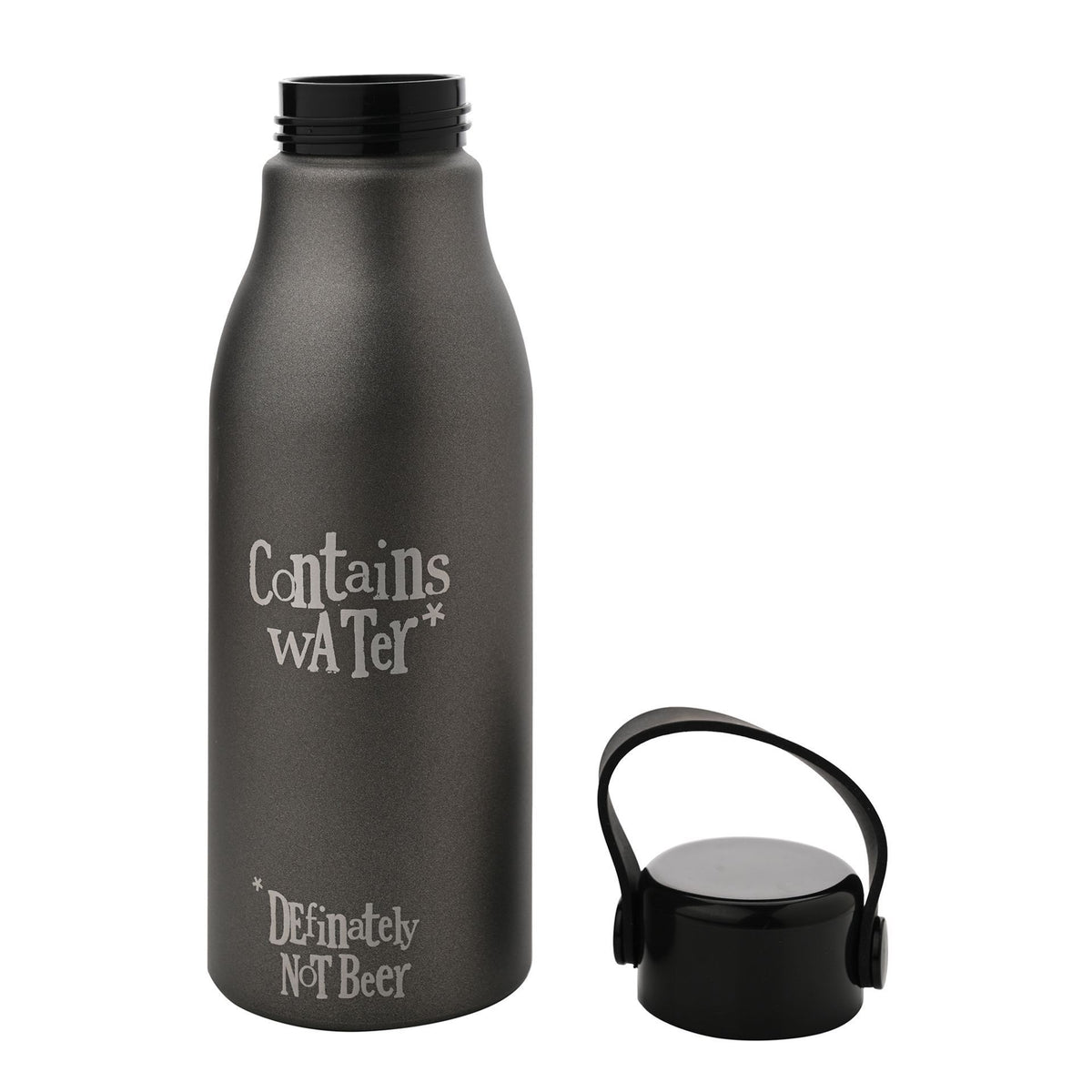 Water Bottle: Stainless Steel Aluminium Sports Bottle 680ml Contains Water Not Beer -