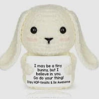 Positivity Crochet Gift: Small - Positive Bunny - The Happy Fruit and Veg Farm