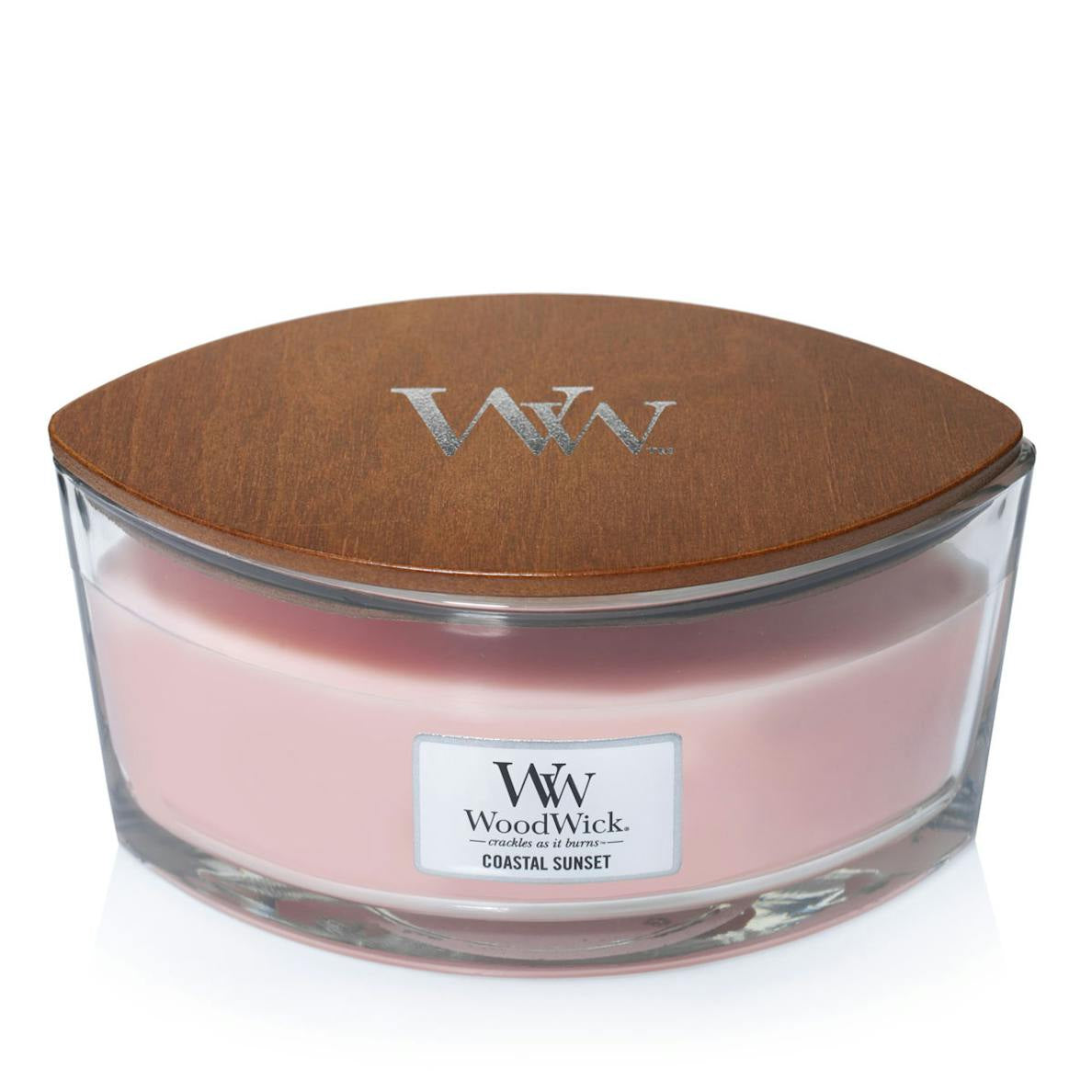 Candle: Scented Hearthwick Glass Ellipse 16oz - Coastal Sunset - Woodwick
