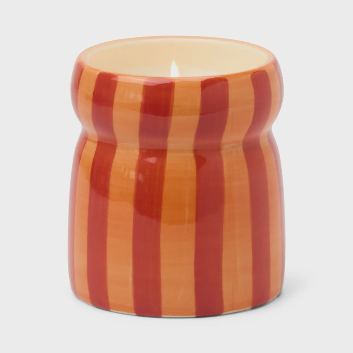 Scented Decorative Candle: Ceramic Hand Painted CABANA Spiced Apple- Boxed - Orange- Paddywax