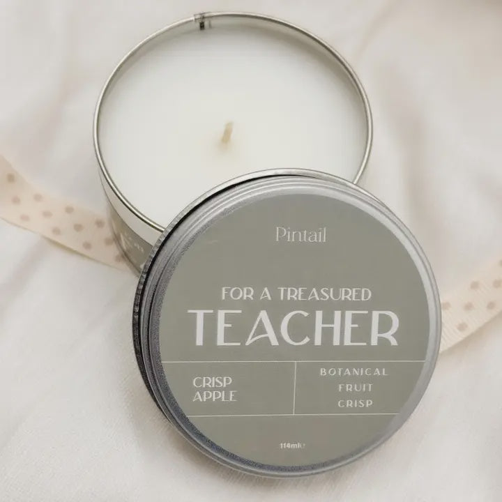 Teacher - Scented Tin 20 hrs Crisp Apple - Pintail Candles