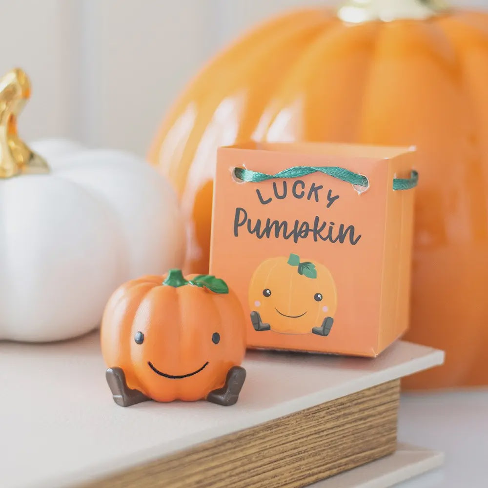 Autumn Ornament: Resin Cute Pumpkin Boxed - Orange - Something Different