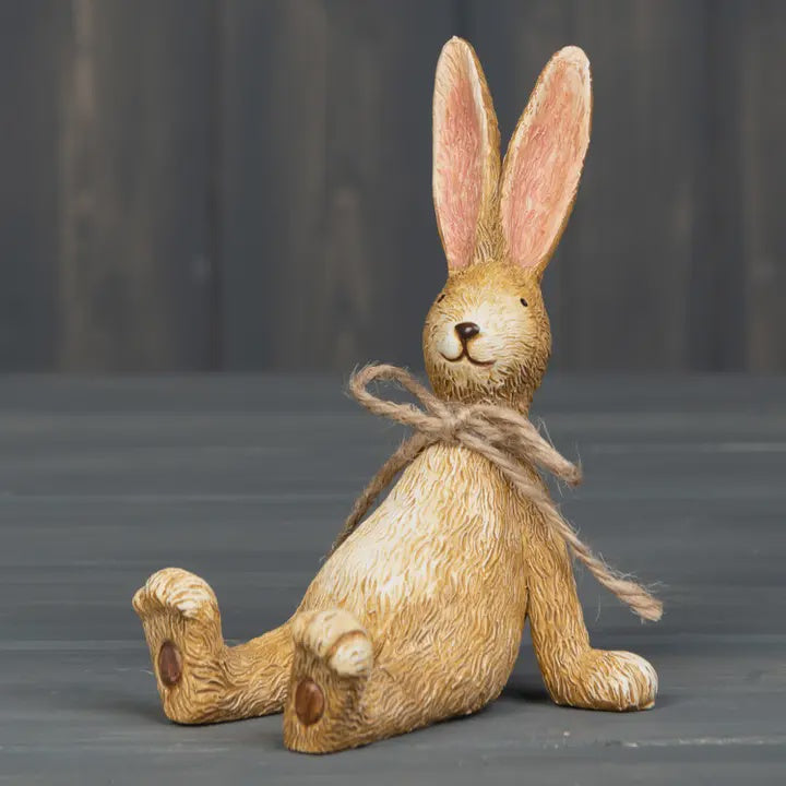 Easter Character: Ceramic Sitting Rabbit  - Natural - Satchville Gift Co