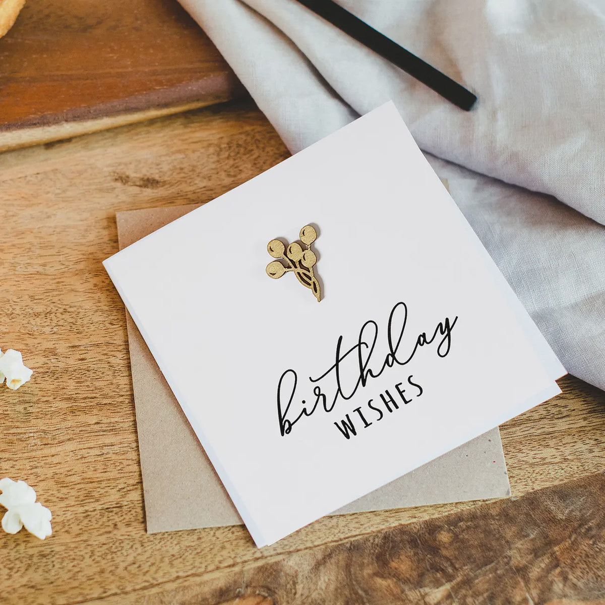 Birthday Card: Wooden Birthday Wishes - Jodie Gaul & Co