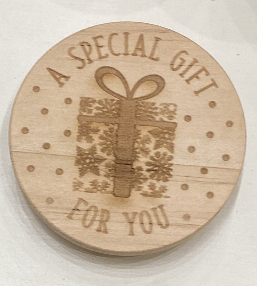 Candle Lid: Wood Christmas Engraved Message -  A Special Gift for You