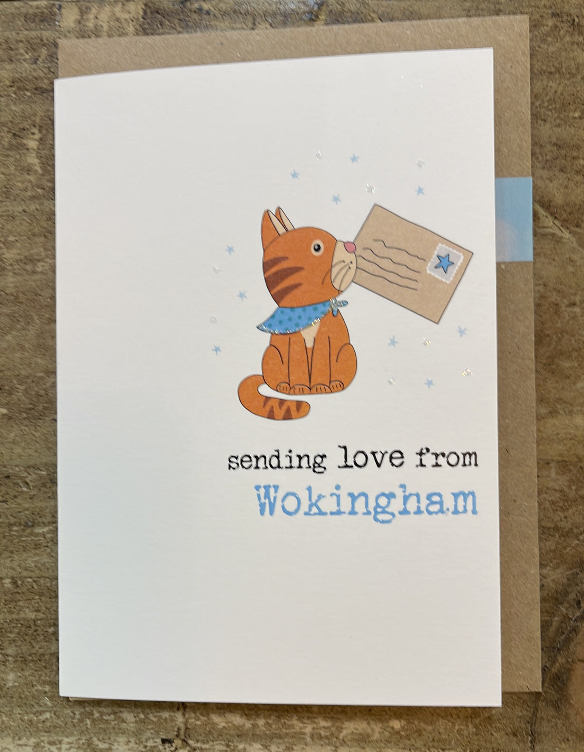 Card: Sending Love From Wokingham Cat - Dandelion Stationery