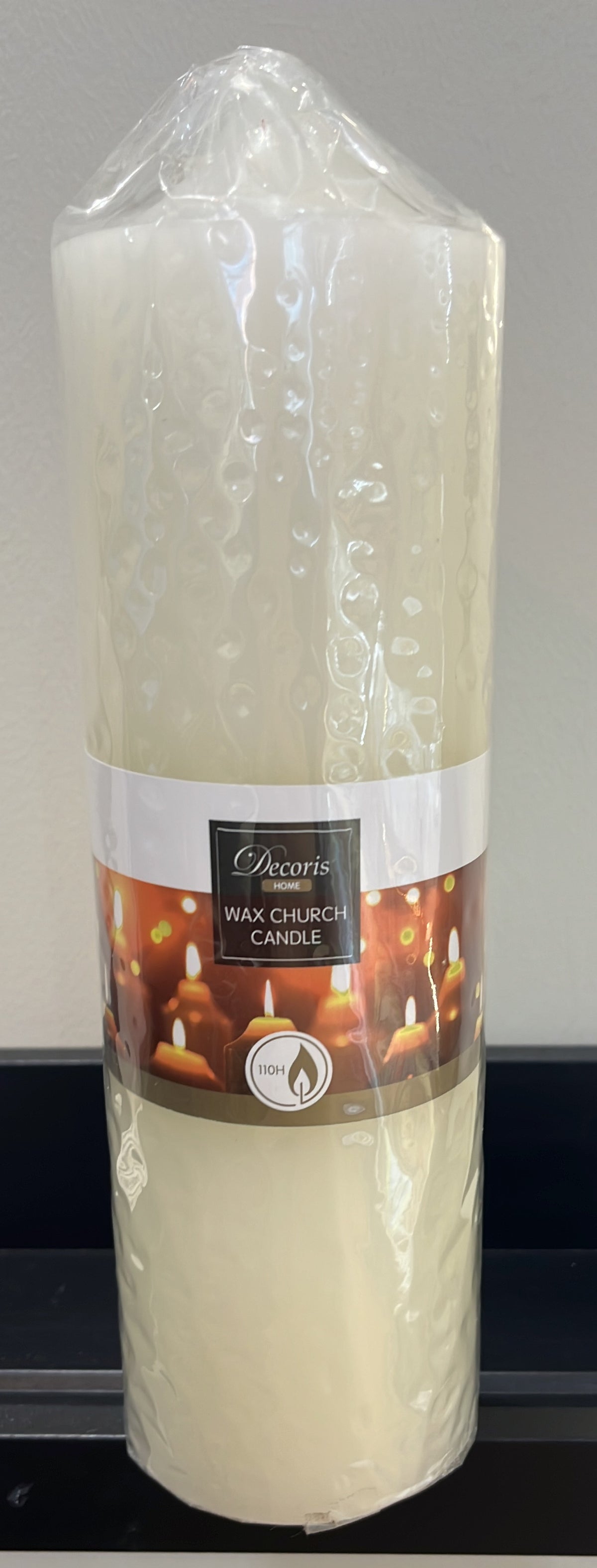 Pillar Candle: Wax Church Tall - Natural