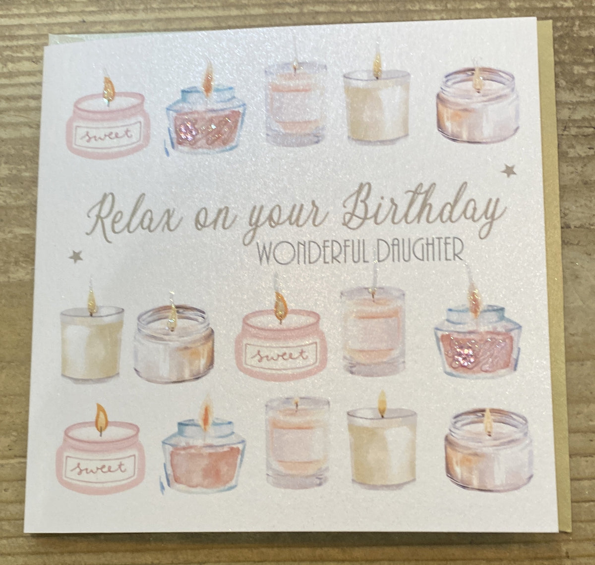 Daughter Card: Birthday Lots Of Scented Candles - White Cotton Cards