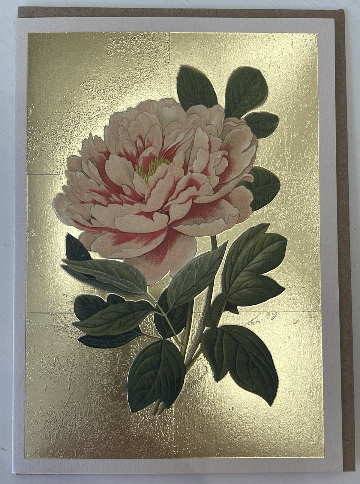 Blank  Card: Gold Foil  Tree Peony Ohh Deer - Ohh Deer