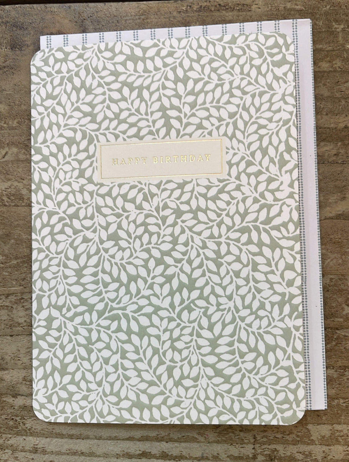 Birthday Card: Gold Foil Little Vines Greeting Laura Ashley - Ohh Deer