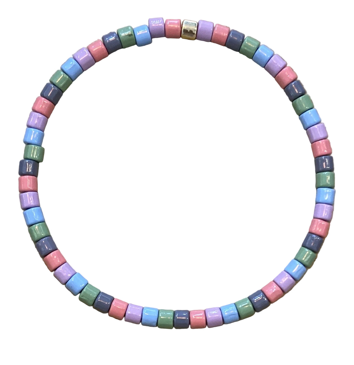 Bracelet: Stretch Small Bead - Multicolour - POM