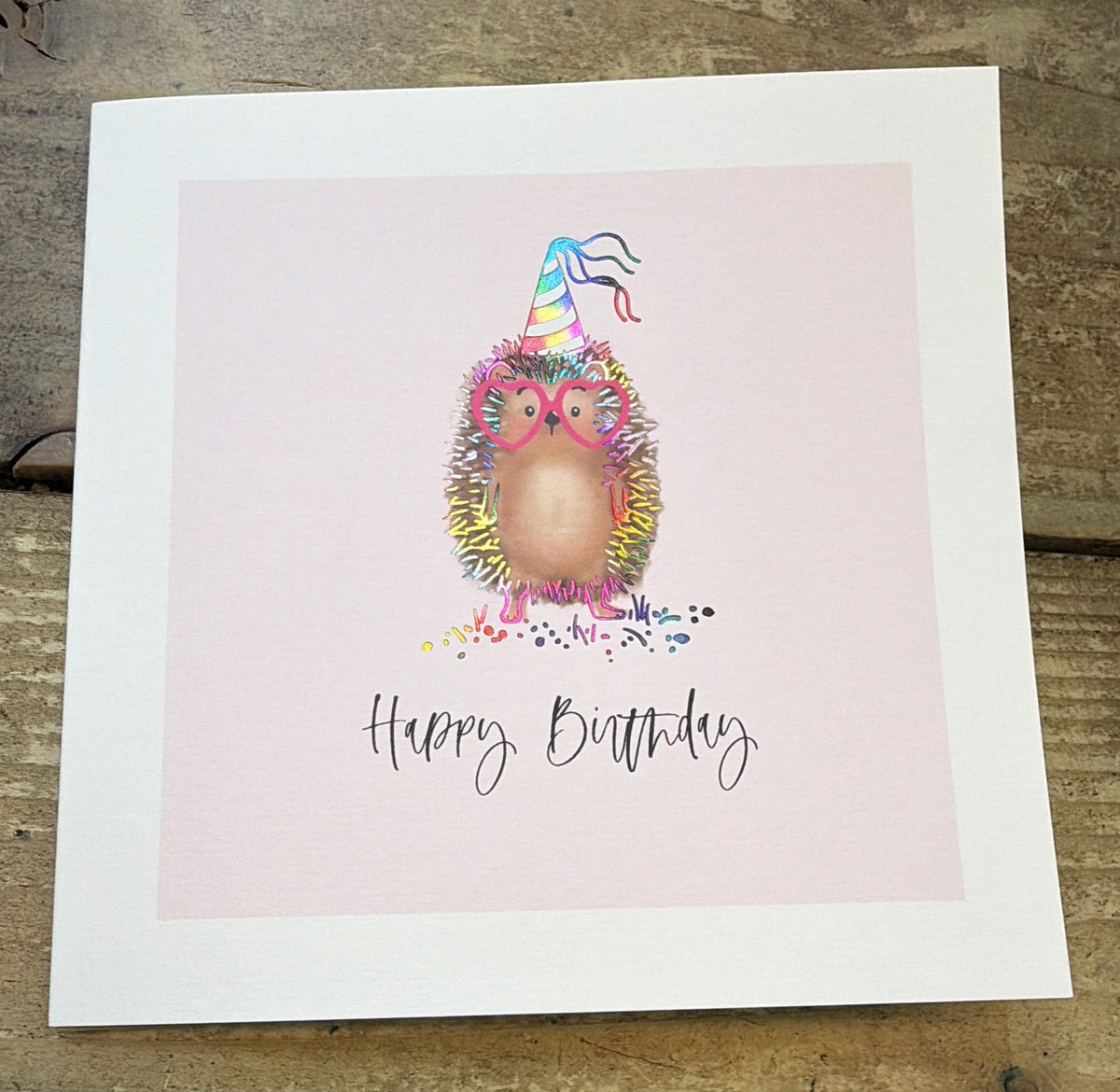 Birthday Card: Pretty Lilly Party Hedgehog - Marina B