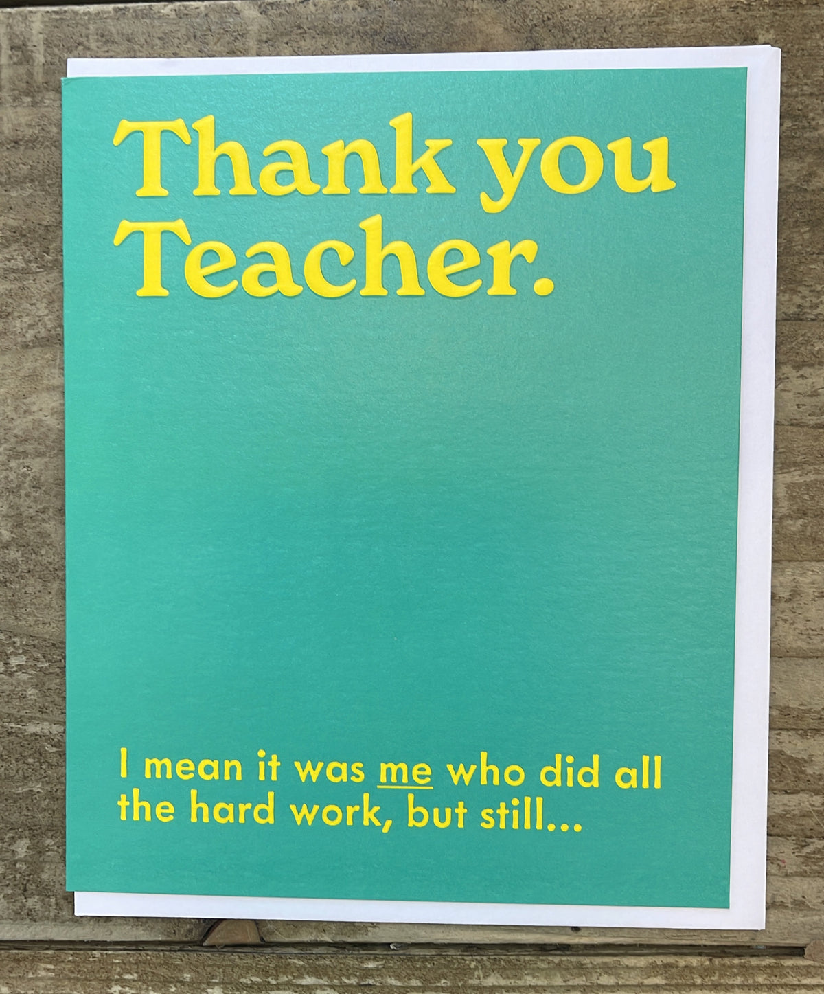 Teacher Card: Thank You Teacher - Mint