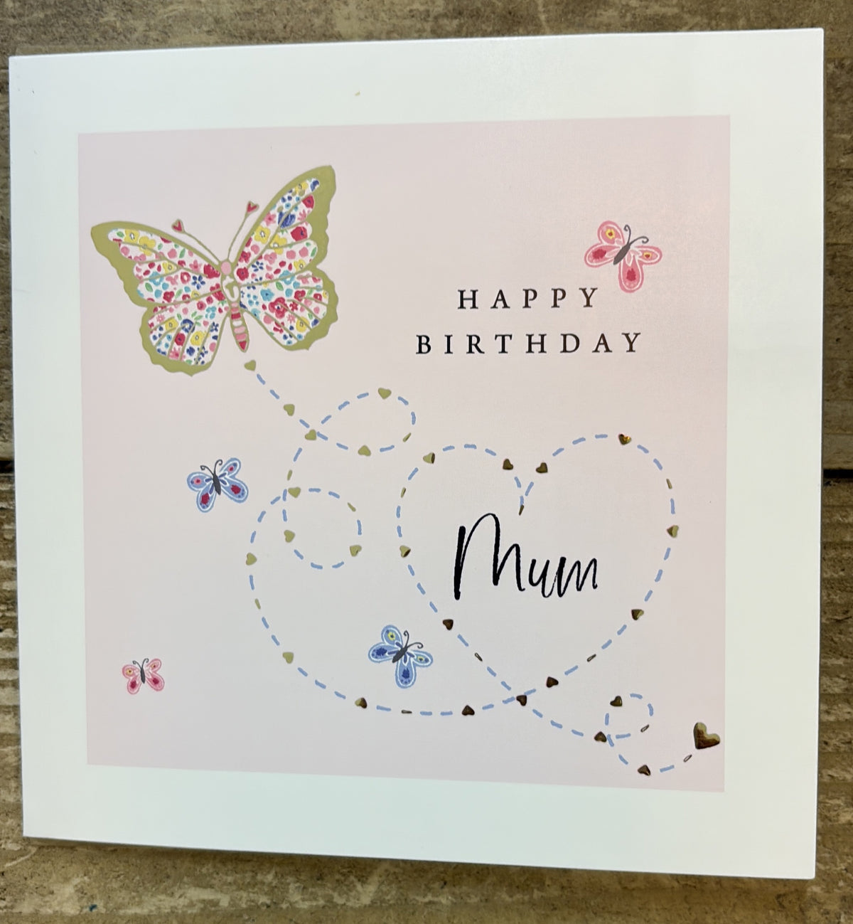 Mum Card: Happy Birthday Butterflies - Pink - Marina B