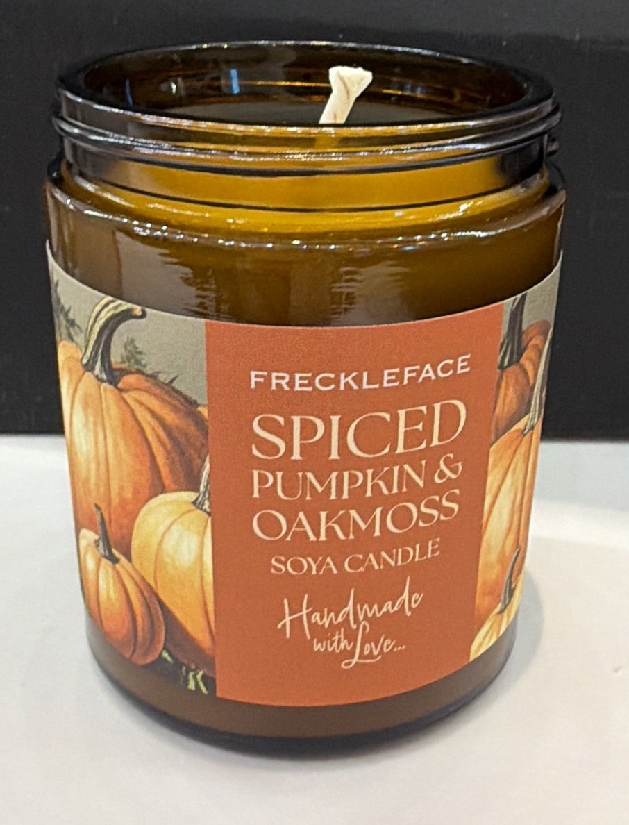 Candle: Apothecary Jar Candle Soya Wax - Spiced Pumpkin - Freckleface Home
