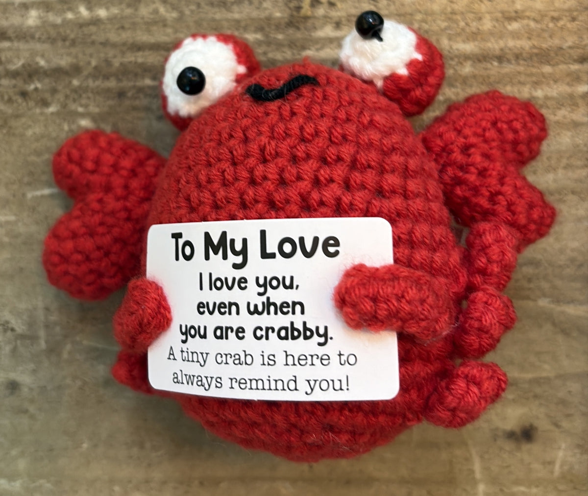 Positivity Crochet Gift: Small - Happy Crab - The Happy Fruit and Veg Farm”