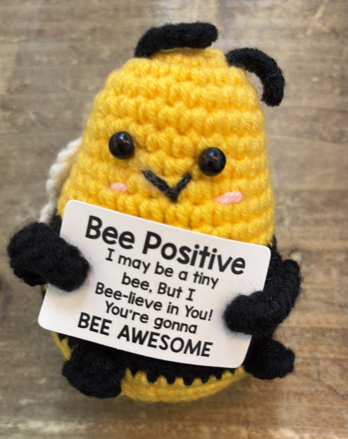 Positivity Crochet Gift: Small - Positive Bee - The Happy Fruit and Veg Farm”