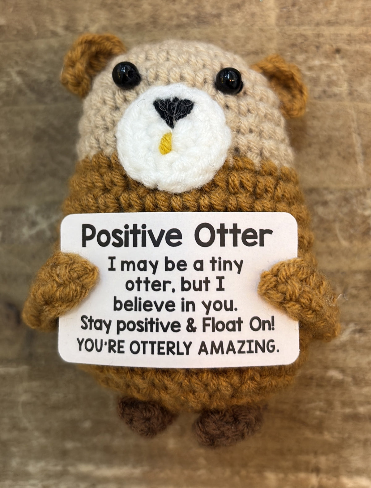 Positivity Crochet Gift: Small - Positive Otter - The Happy Fruit and Veg Farm