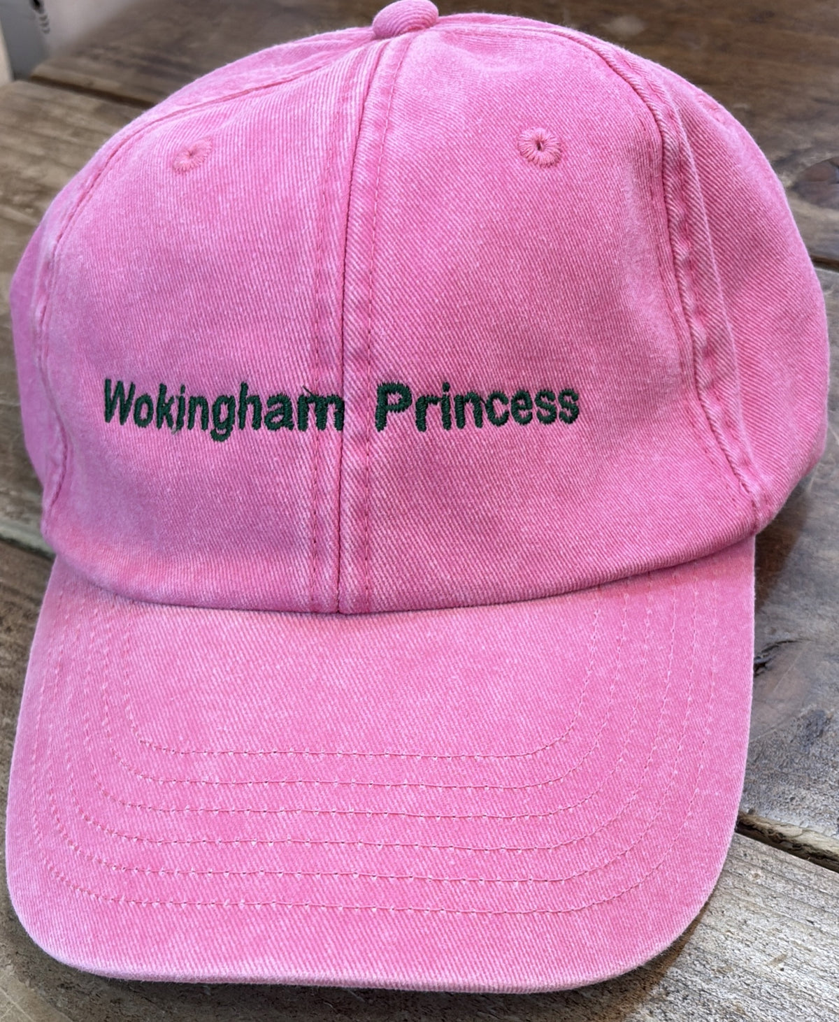 Baseball Cap: Fabric Adjustable Strap - Wokingham Princess - Bright Pink - Flamingo Candles