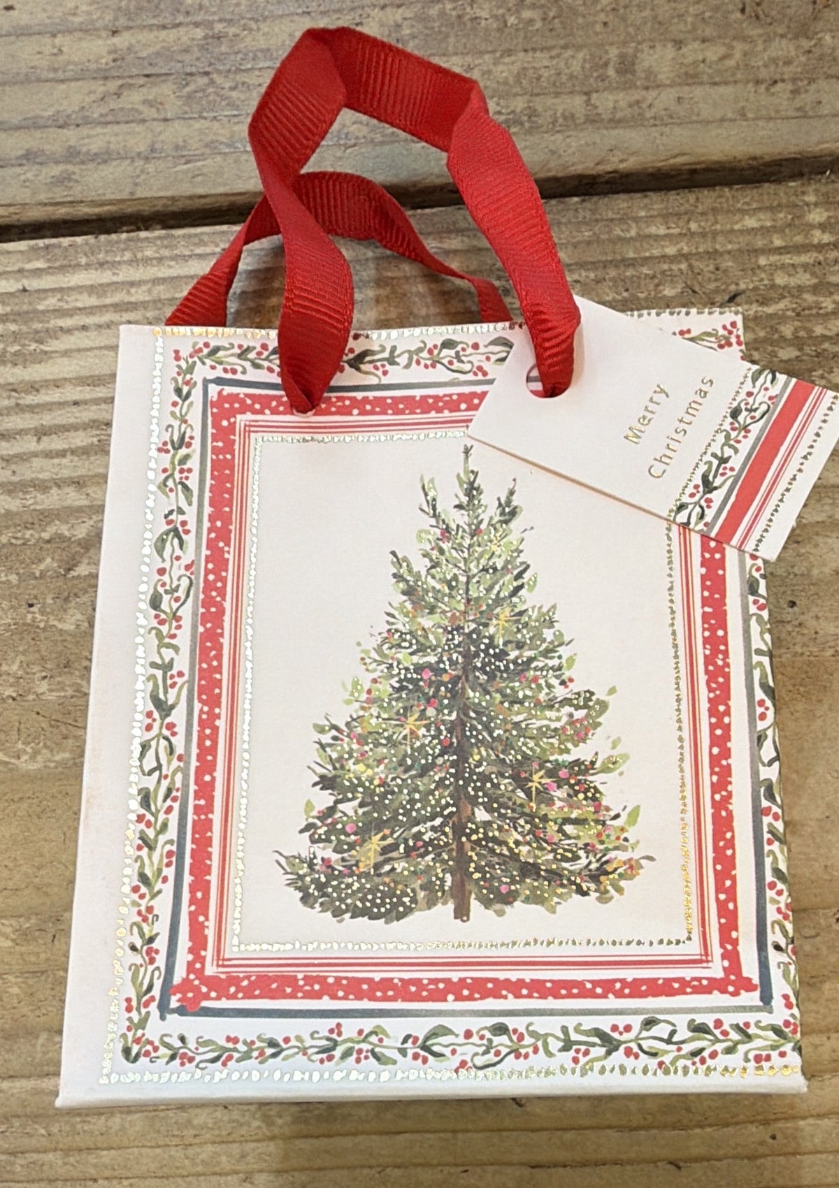 Gift Bag: Mini Pine Portrait - Kraft - Glick