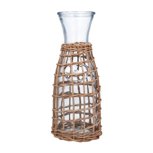 Carafe: Glass Rattan - Natural - Gisela Graham