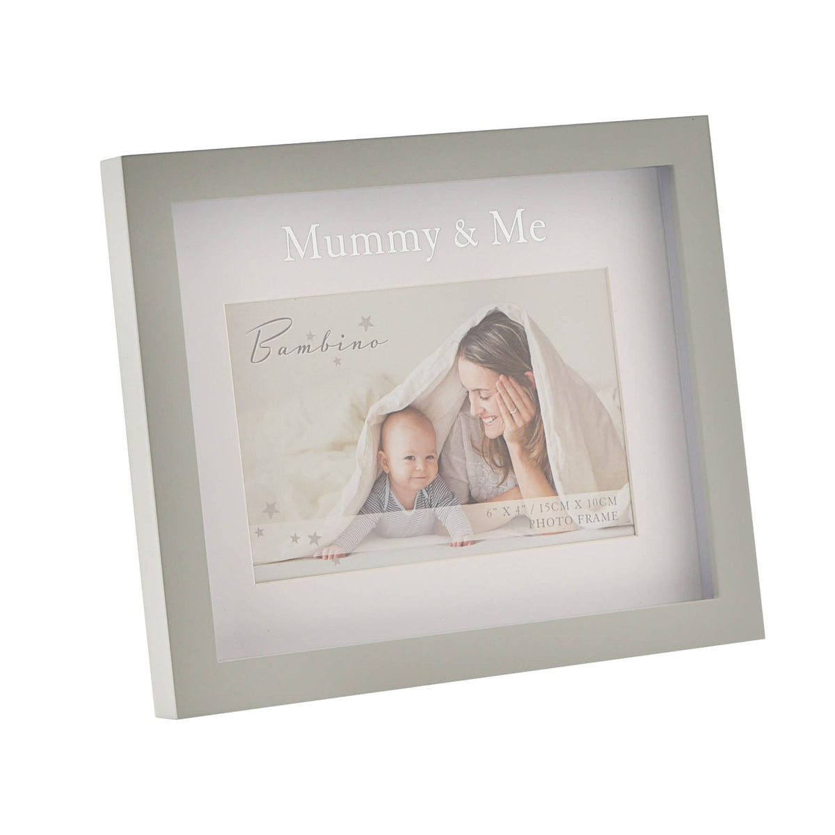 Photo Frame: Matt 6 x 4 Boxed Mummy & Me - Grey - Bambino
