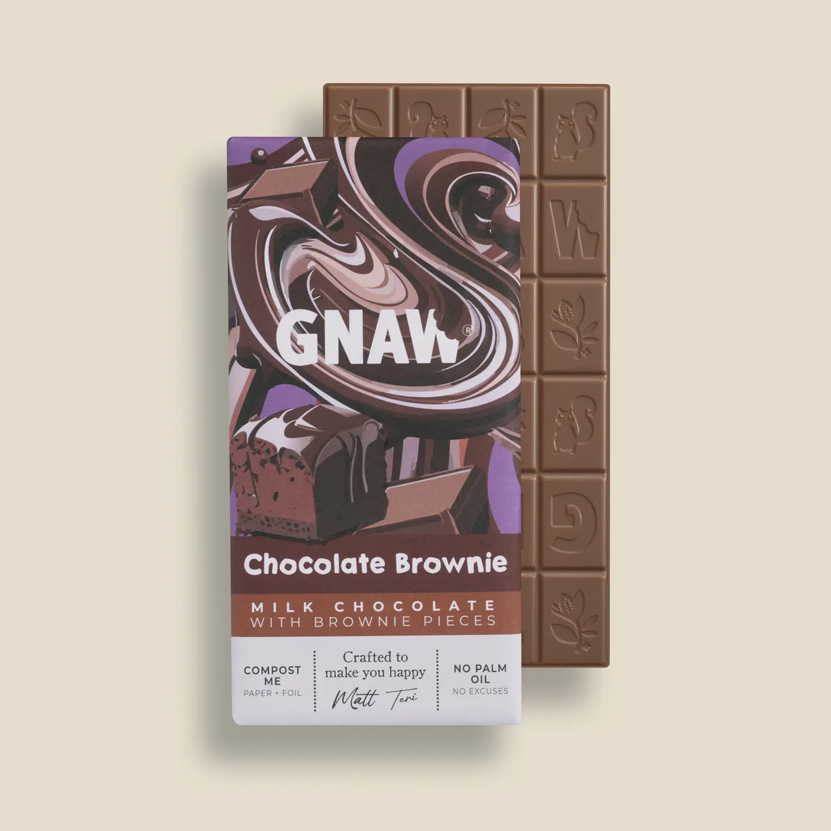 Chocolate Bar: Milk Chocolate Chocolate Brownie - GNAW