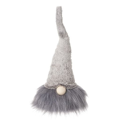 Christmas Character: Fabric Gonk Head Fur Hat Medium - Grey