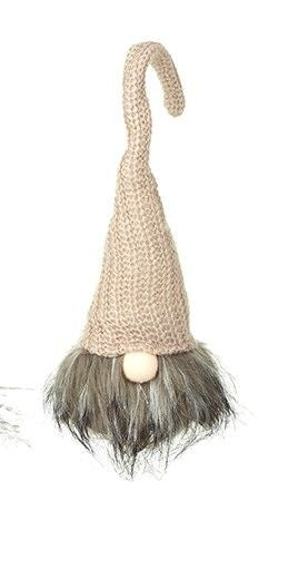 Christmas Character: Fabric Gonk Head Knitted Hat Small  - Cream