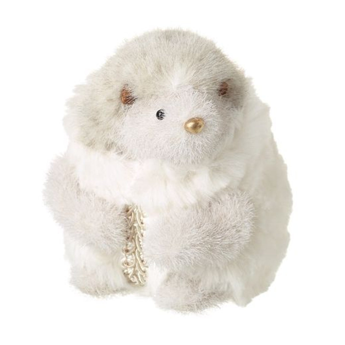 Christmas Character: Fluffy Hedgehog Fur Coat - Cream & Gold - Heaven Sends