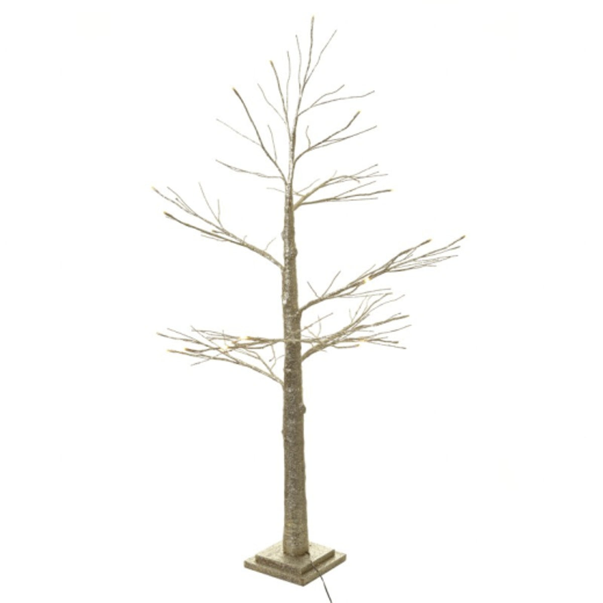 Christmas / Easter Tree LED Twig Glitter Sparkly Medium Mains Operated 125cm - Gold