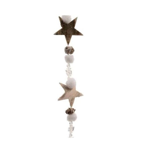 Christmas Garland: Pine Cone 1m Long Star - Natural