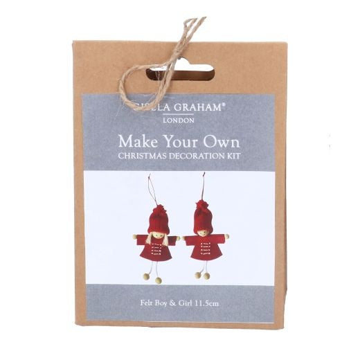 Christmas Gift: Make Your Own Dec Kit Pack 2 Boy Girl - Kraft Gift Bag - Gisela Graham