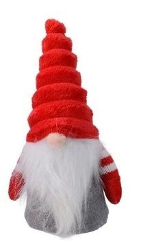 Christmas Ornament: Fabric Gonk Ribbed Hat - Red