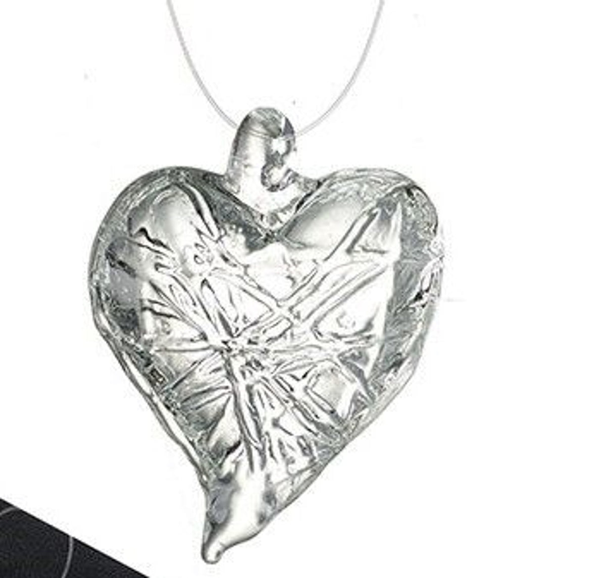 Christmas Tree Decoration: Glass Crackled - Clear - Heaven Sends