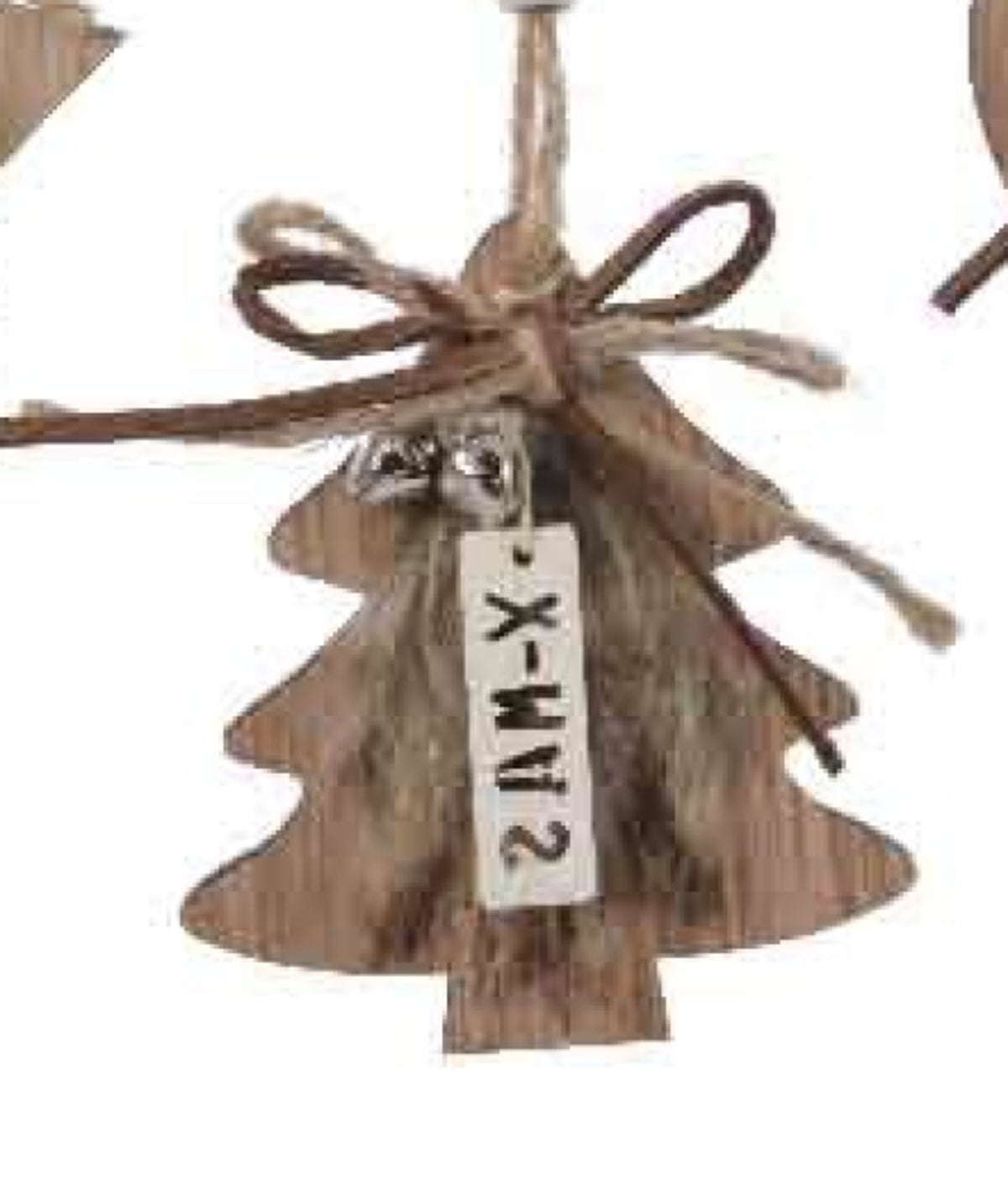 Christmas Tree Decoration: Plywood w Faux Fur - Brown