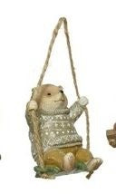 Christmas Tree Decoration: Resin Swing Hedgehog Back  - Gold