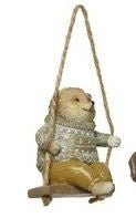 Christmas Tree Decoration: Resin Swing Hedgehog Forward  - Gold