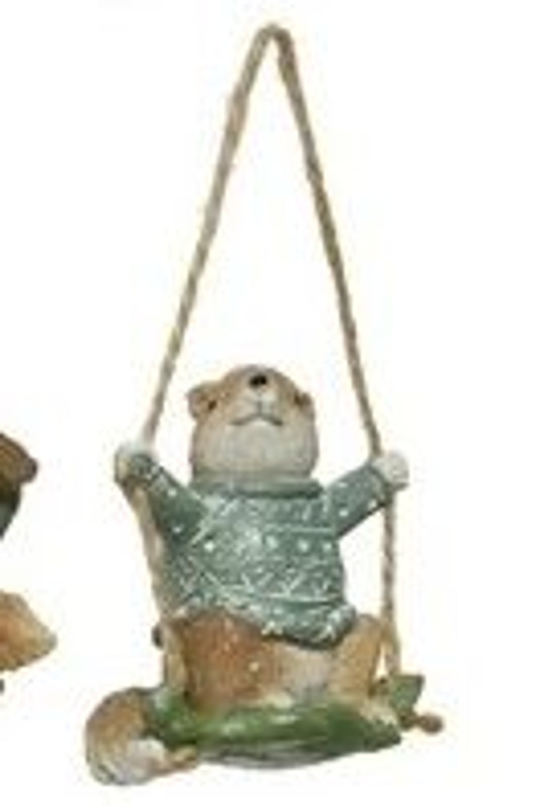 Christmas Tree Decoration: Resin Swing Squirrel On Top  - Blue