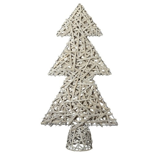 Christmas Tree: Wicker Strands Small Tree - Natural